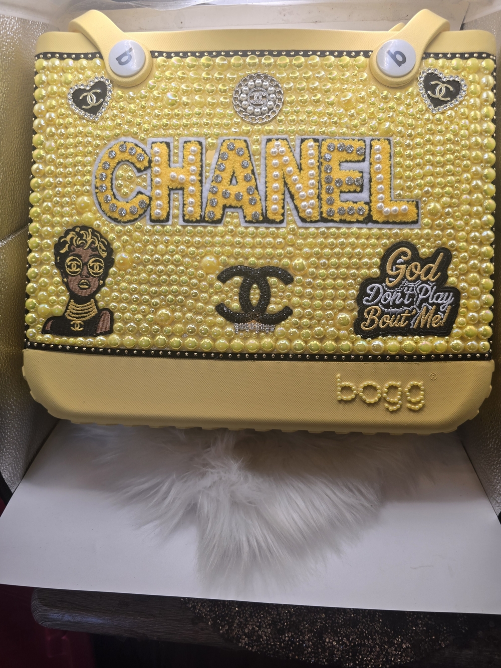 Yellow Bogg Tote Embellished Women’s Tote Bag